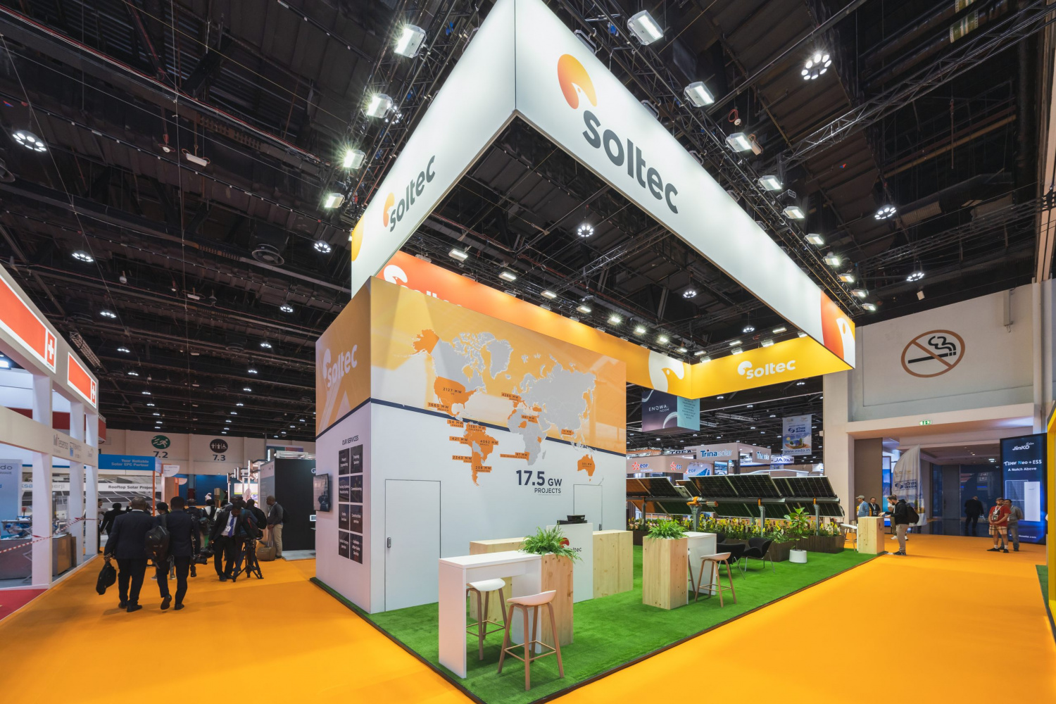 SOLTEC stand on World Future Energy Summit exhibition