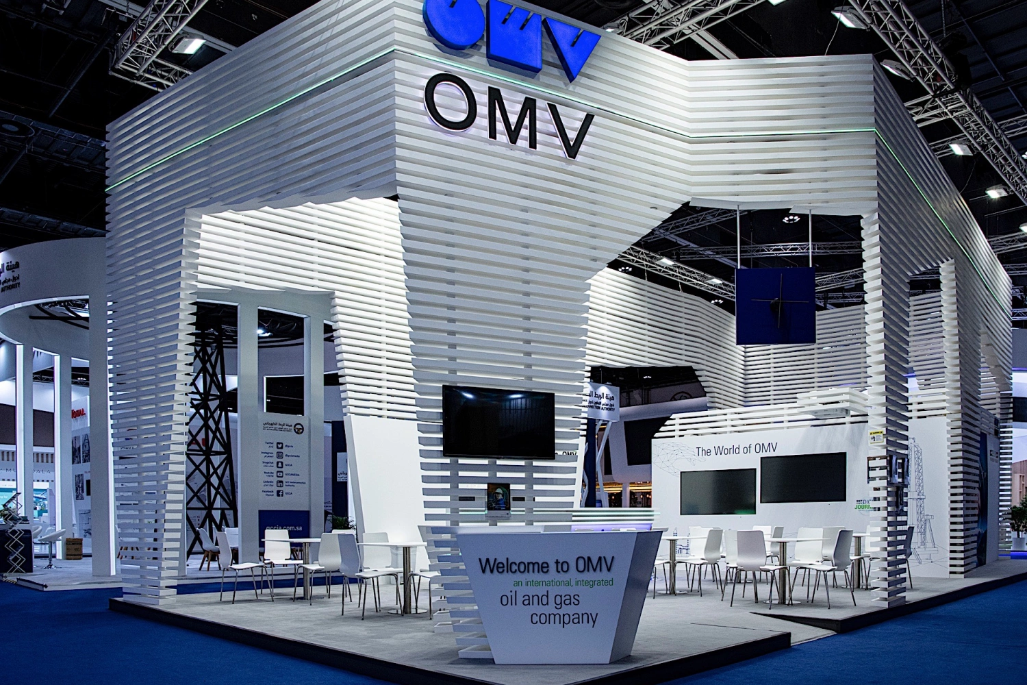 OMV stand on ADIPEC and WEC exhibition