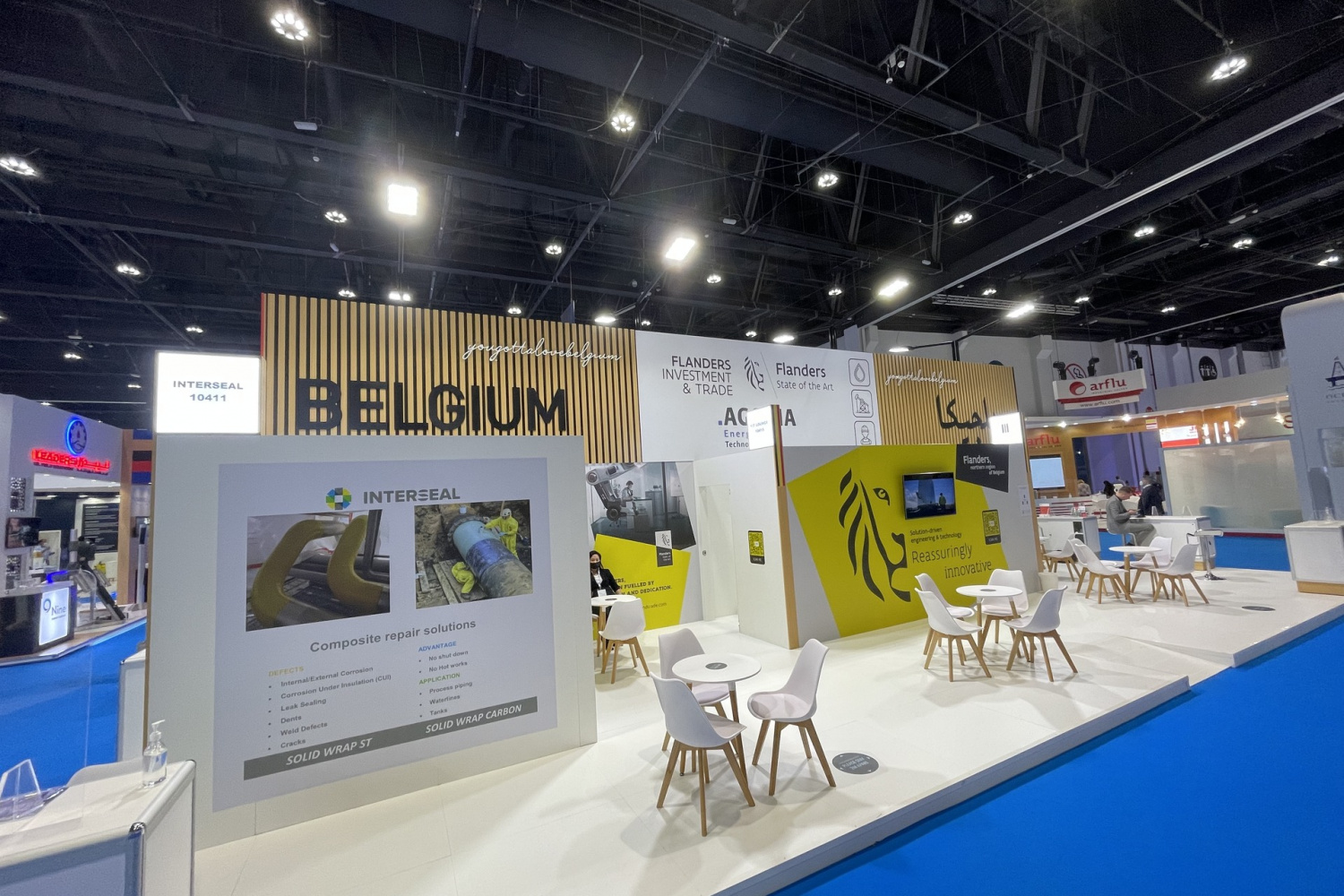 Belgium Pavilion stand on ADIPEC exhibition