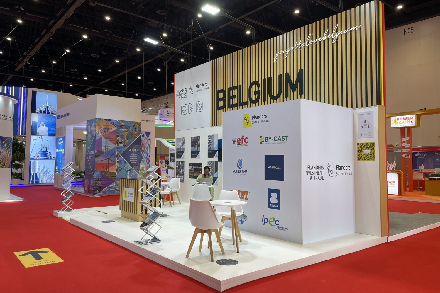 Belgium Pavilion stand on WETEX exhibition