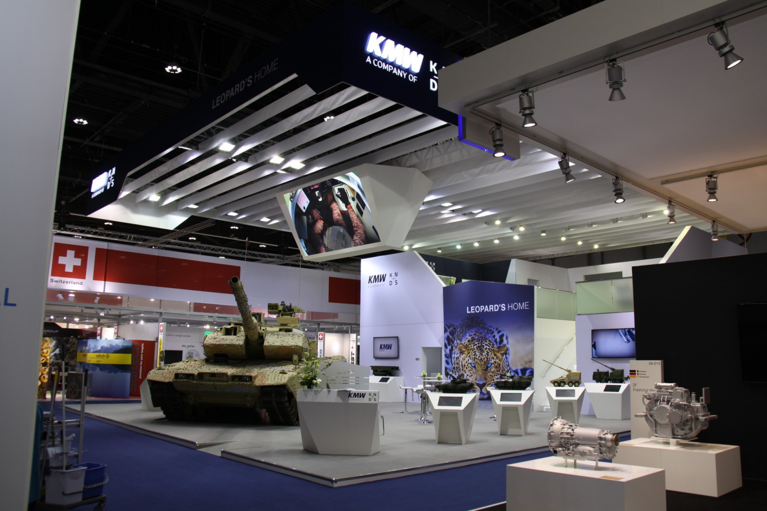 KMW stand on IDEX exhibition