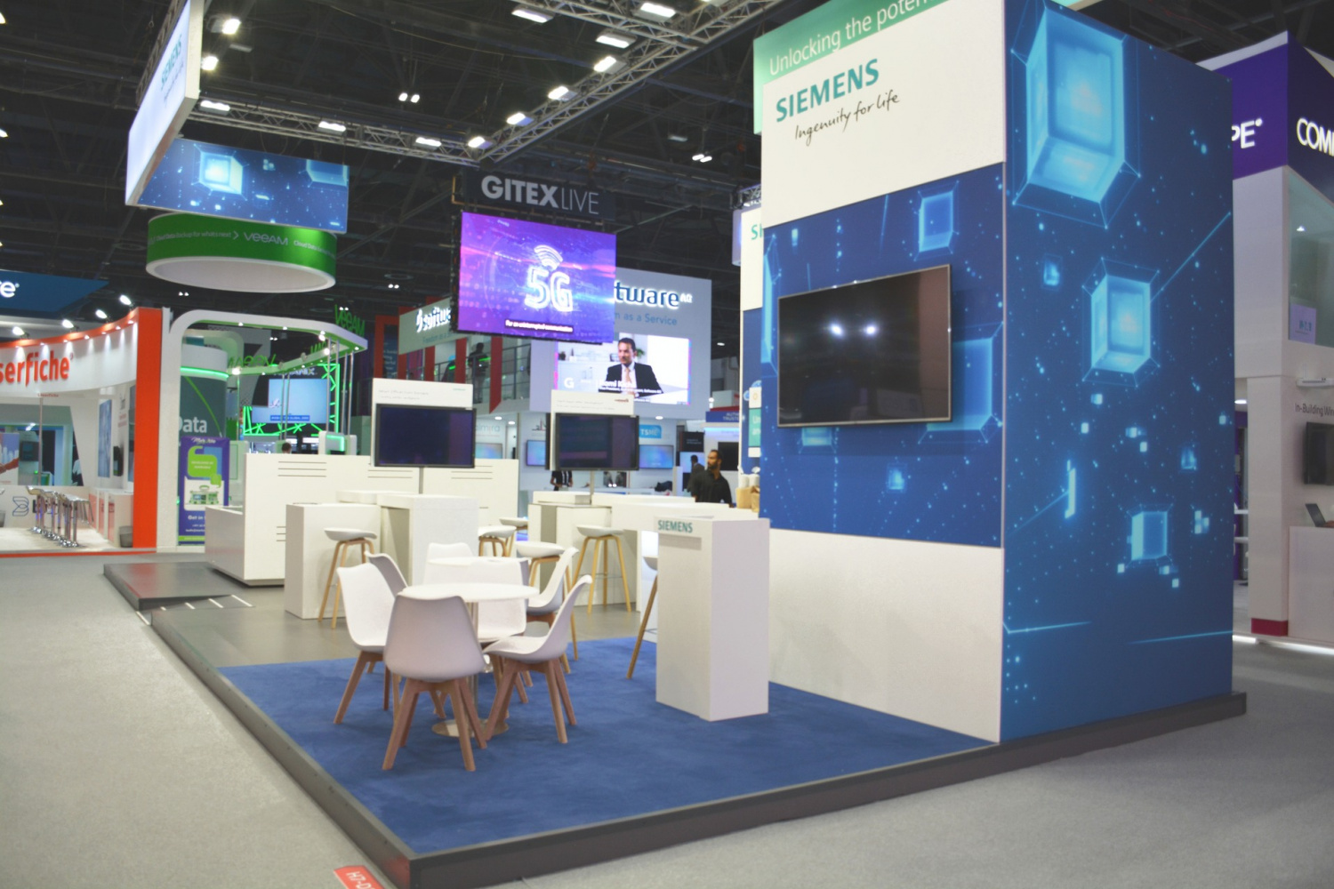 Siemens Industrial stand on GITEX exhibition