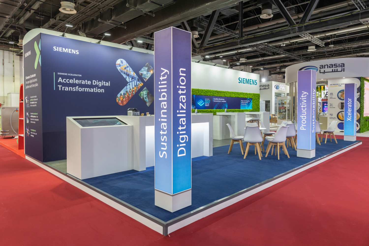 Siemens Industrial stand on Gulfood Manufacturing exhibition