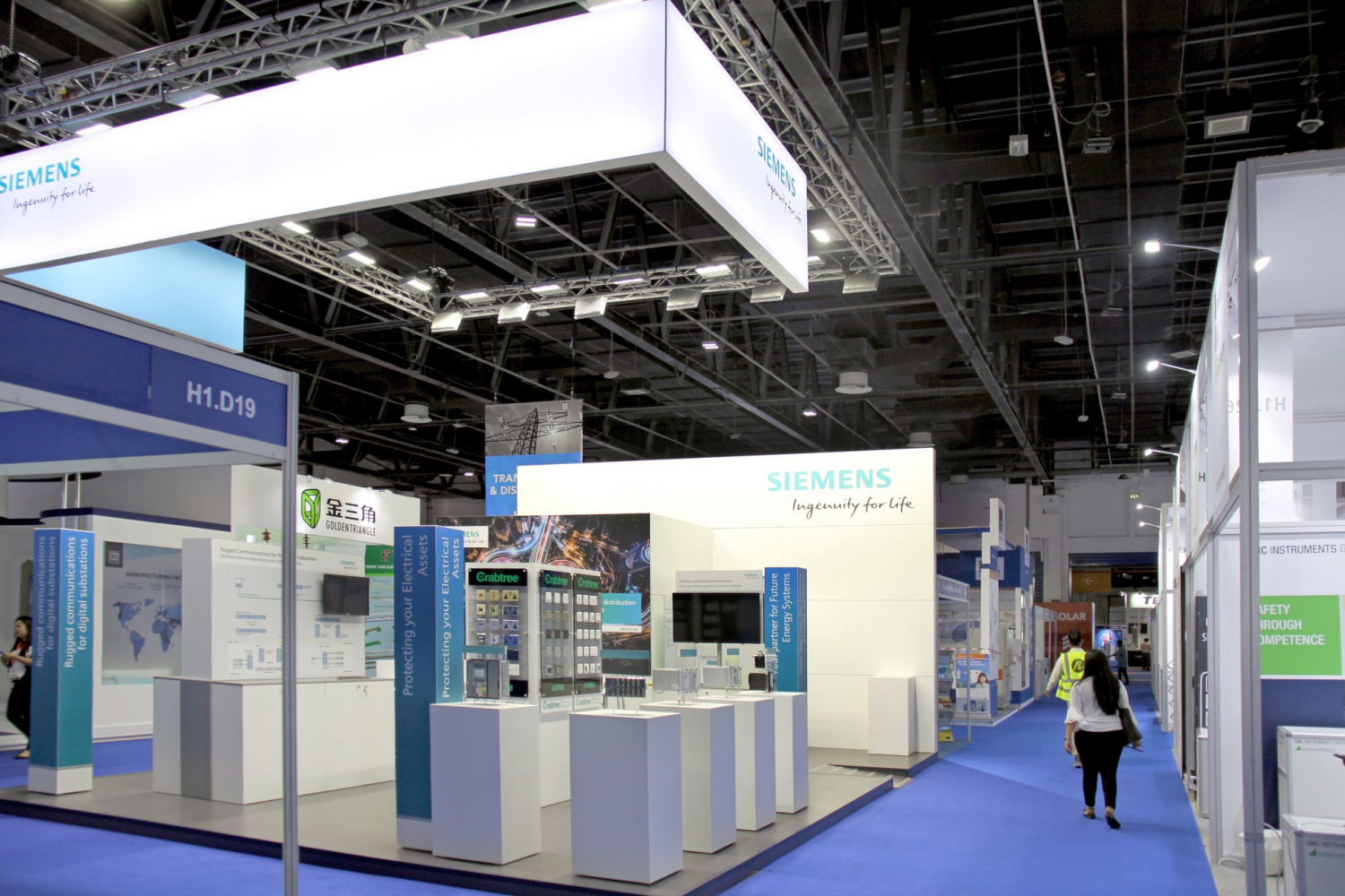 Siemens Industrial stand on Middle East Electricity exhibition